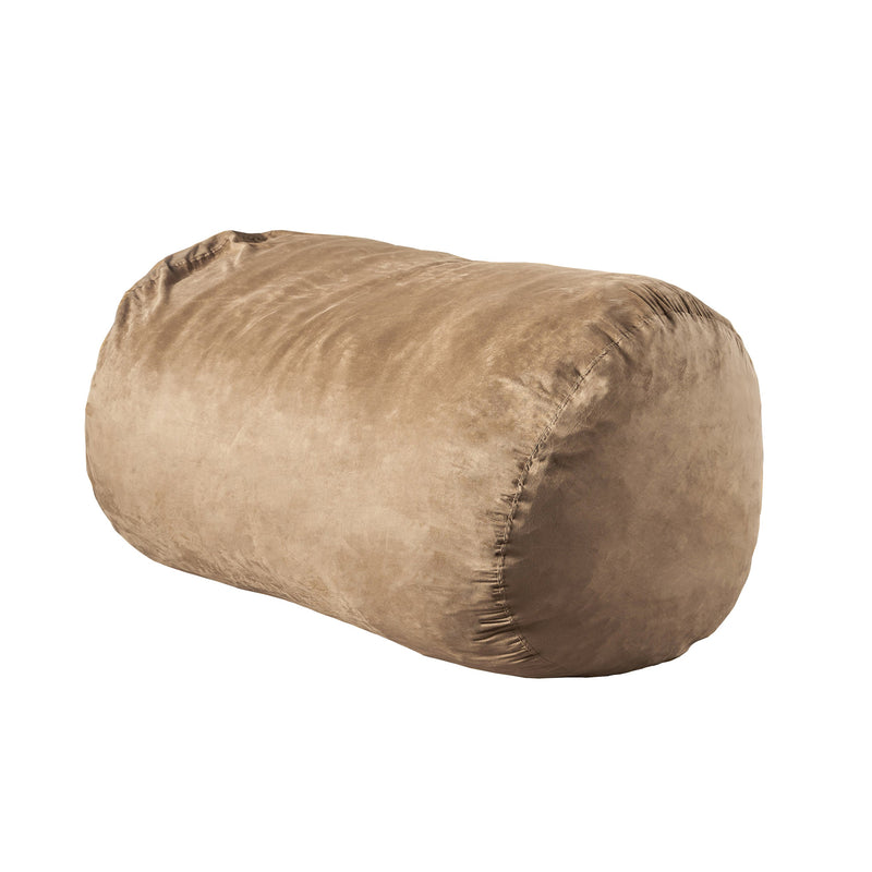 Marlin 6.5 Foot Suede Cylindrical Bean Bag, Tuscany by HouseOfZazla