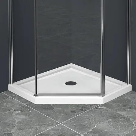 Goodyo 36 in. D x 36 in. W Neo-Angle Shower Base by HouseOfZazla