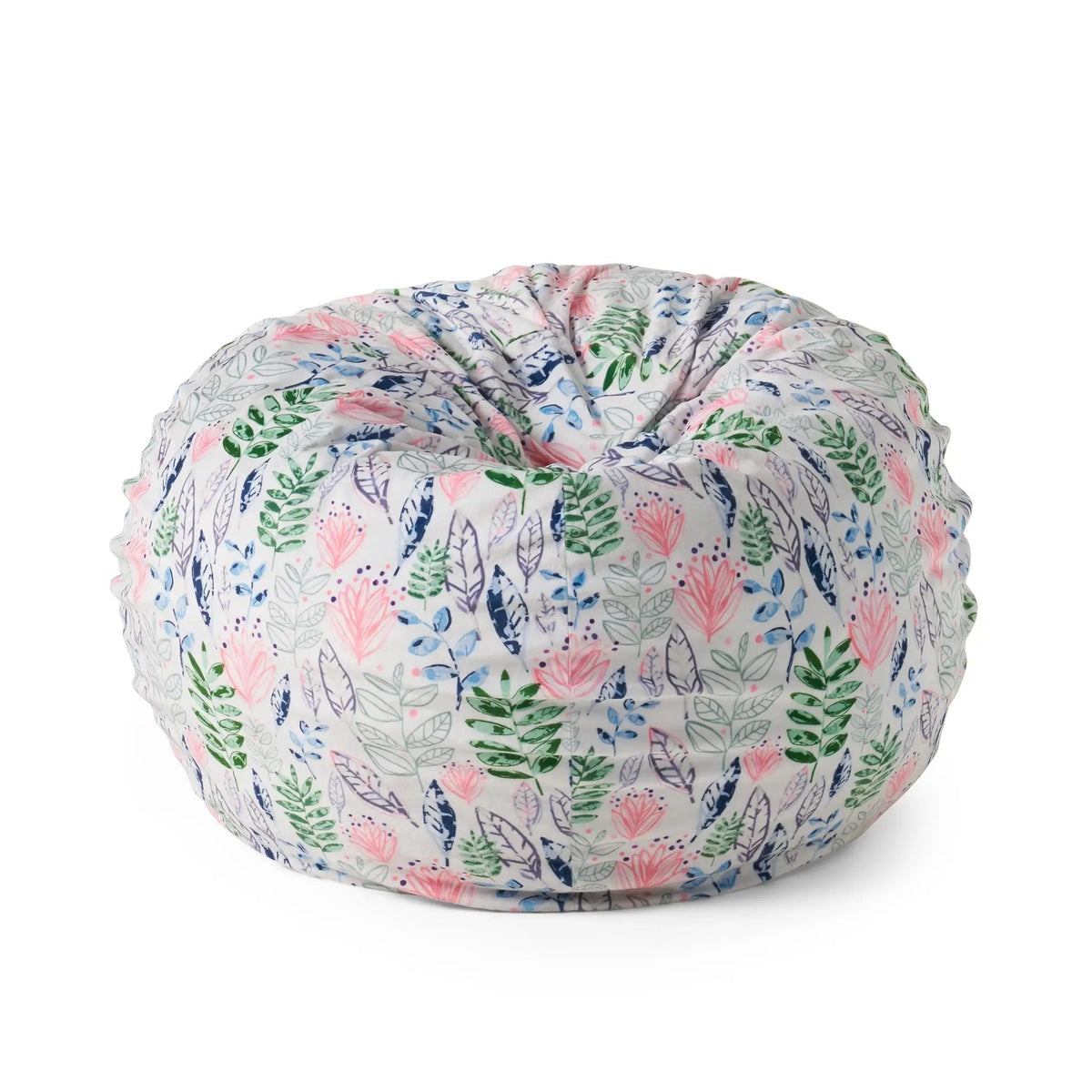 Barcadera 3 Foot Rounded Bean Bag - Leaf Print by HouseOfZazla