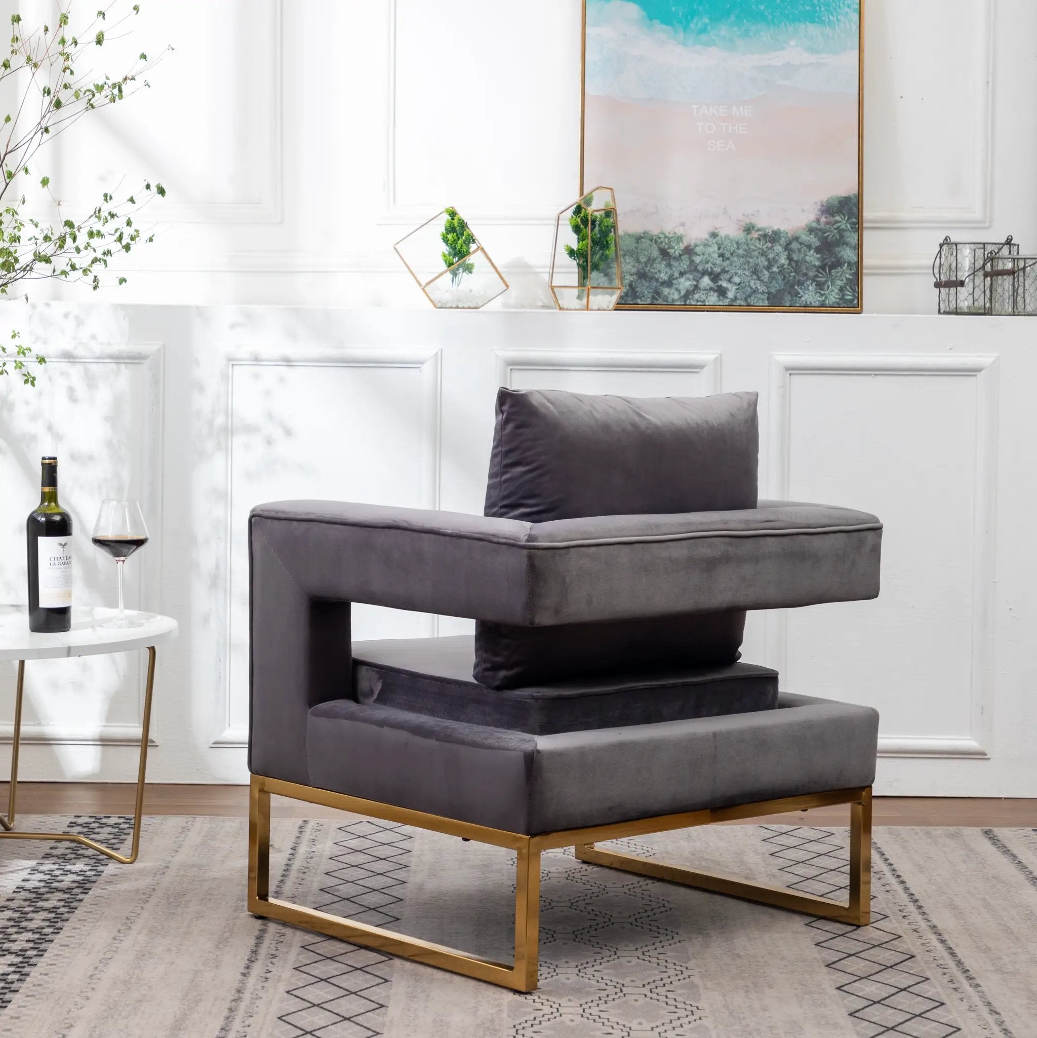 Lenola Contemporary Upholstered Accent Arm Chair by HouseOfZazla