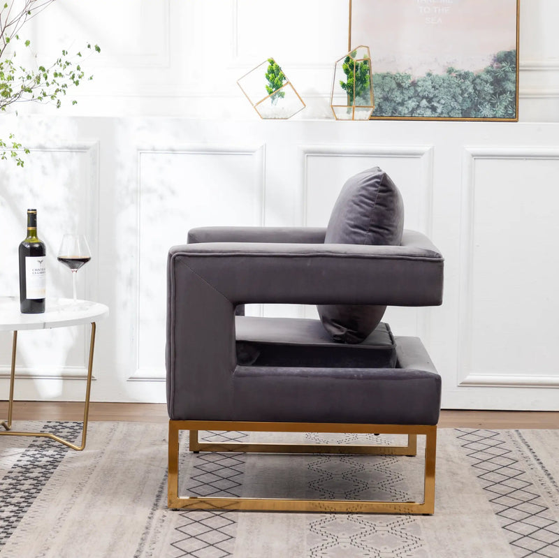 Lenola Contemporary Upholstered Accent Arm Chair by HouseOfZazla
