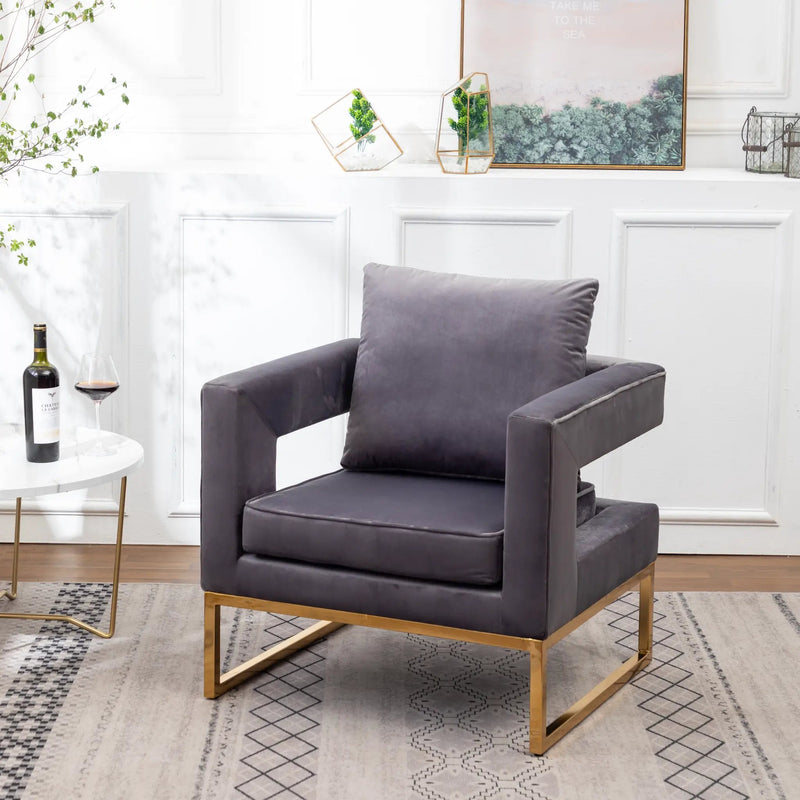 Lenola Contemporary Upholstered Accent Arm Chair by HouseOfZazla