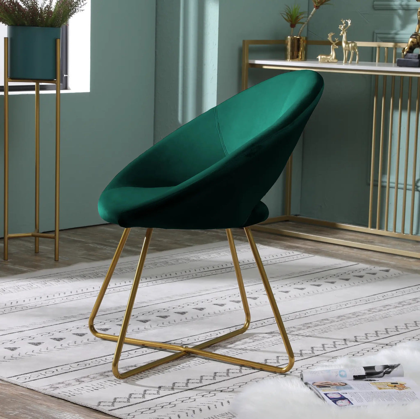 Slatina Silky Velvet Upholstered Accent Chair by HouseOfZazla