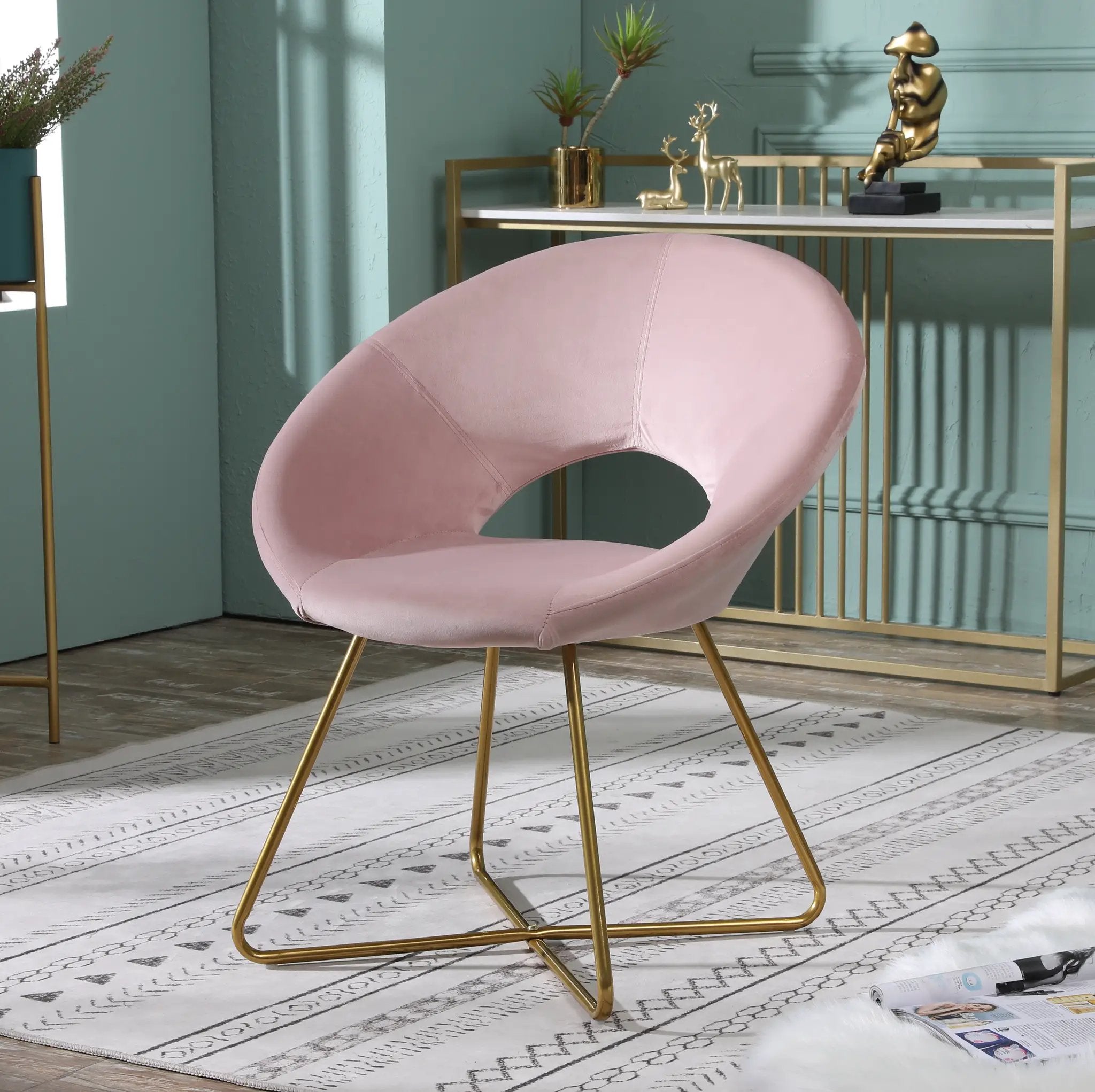 Slatina Silky Velvet Upholstered Accent Chair by HouseOfZazla