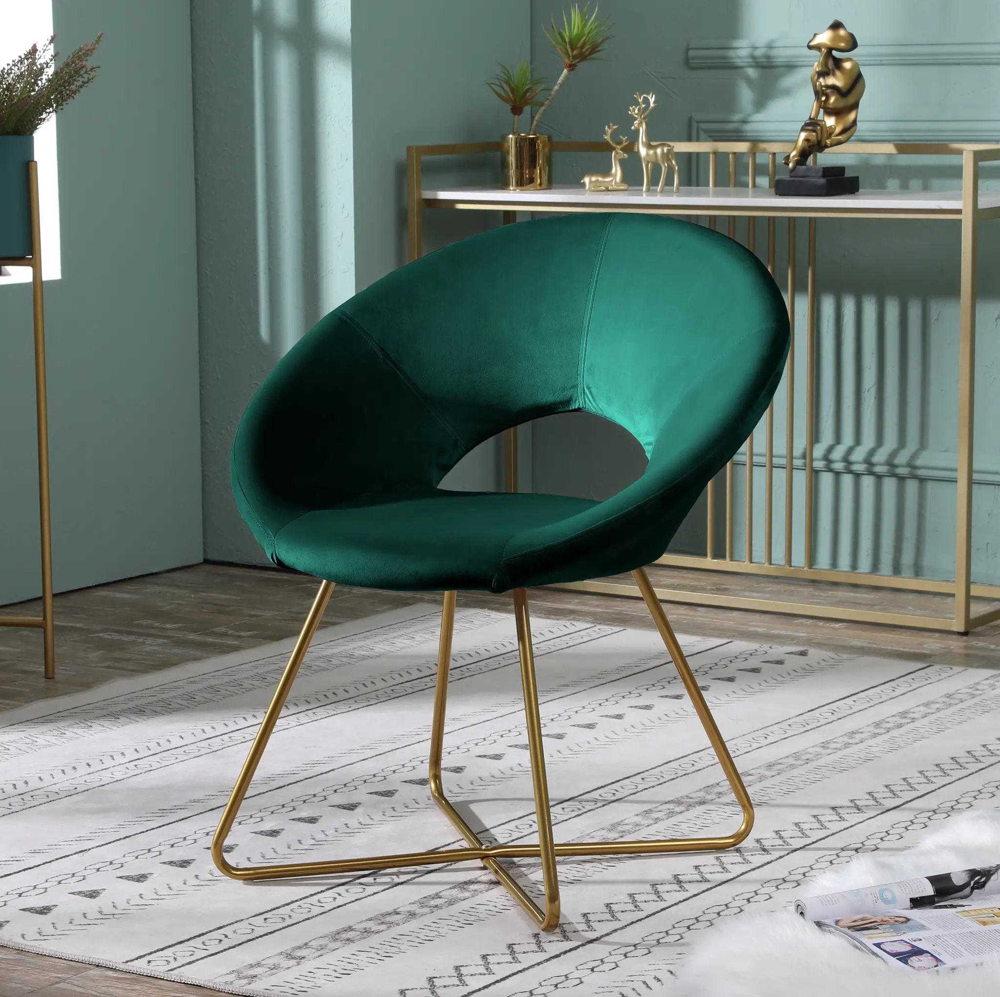 Slatina Silky Velvet Upholstered Accent Chair by HouseOfZazla