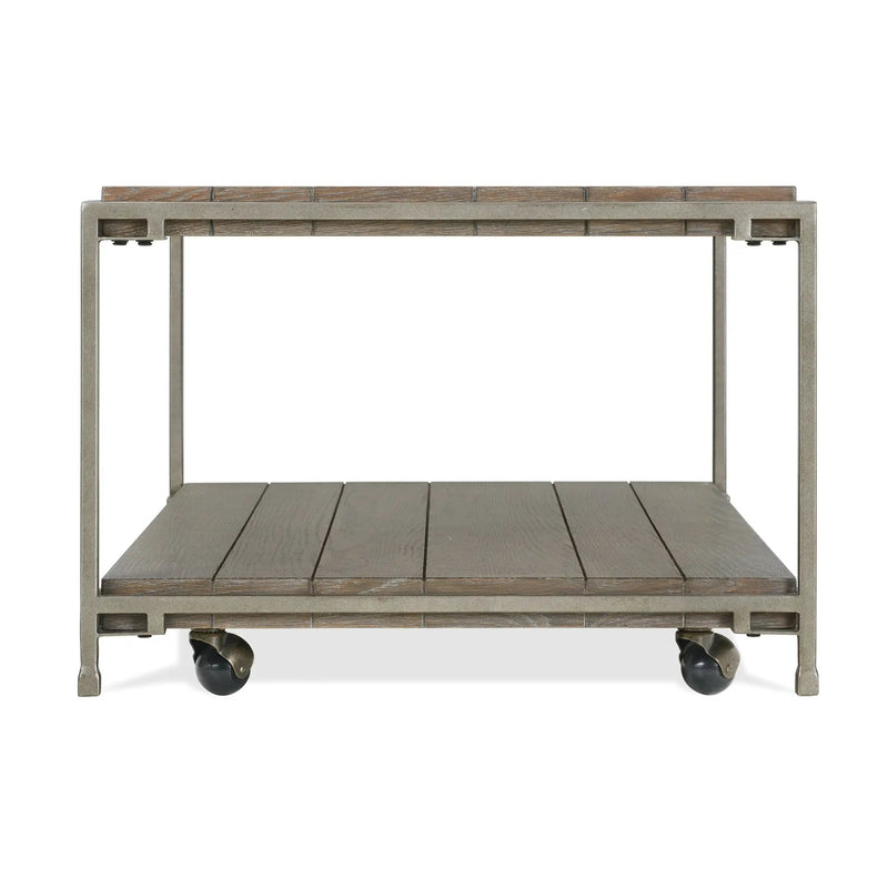 Corbeta Metal Frame Wood Living Room Coffee Table with Casters by HouseOfZazla