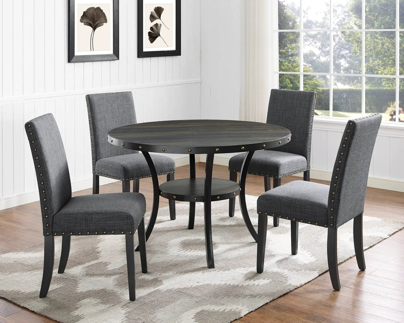 Eleanor Upholstered Dining Chairs with Nailhead Trim - Set of 2 by HouseOfZazla