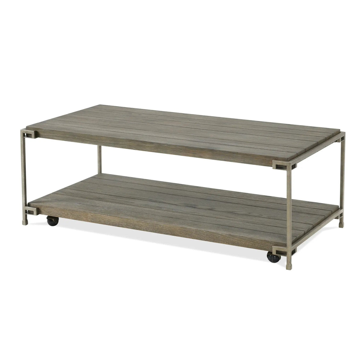 Corbeta Metal Frame Wood Living Room Coffee Table with Casters by HouseOfZazla