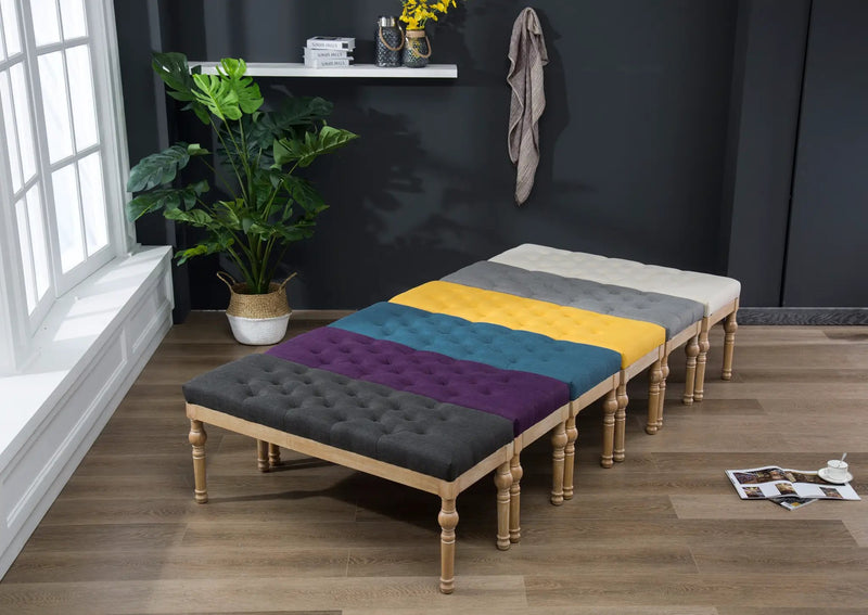 Habit Solid Wood Button Tufted Dining Bench by HouseOfZazla