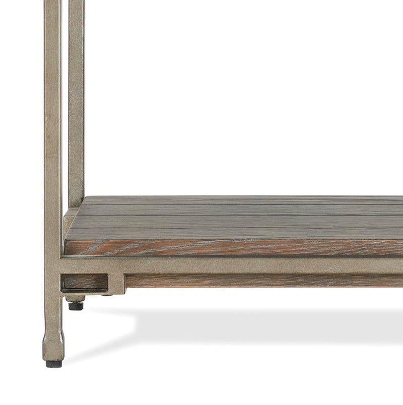 Corbeta Metal Frame Wood Living Room Chairside Table by HouseOfZazla