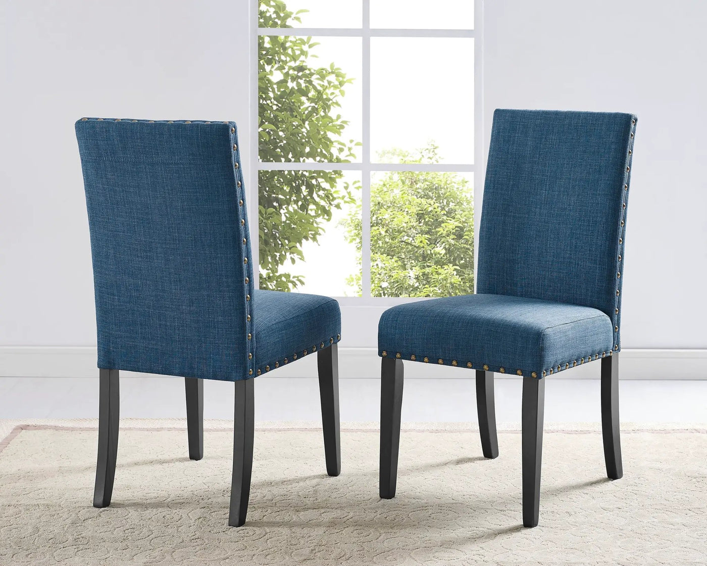 Eleanor Upholstered Dining Chairs with Nailhead Trim - Set of 2 by HouseOfZazla