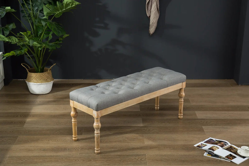 Habit Solid Wood Button Tufted Dining Bench by HouseOfZazla
