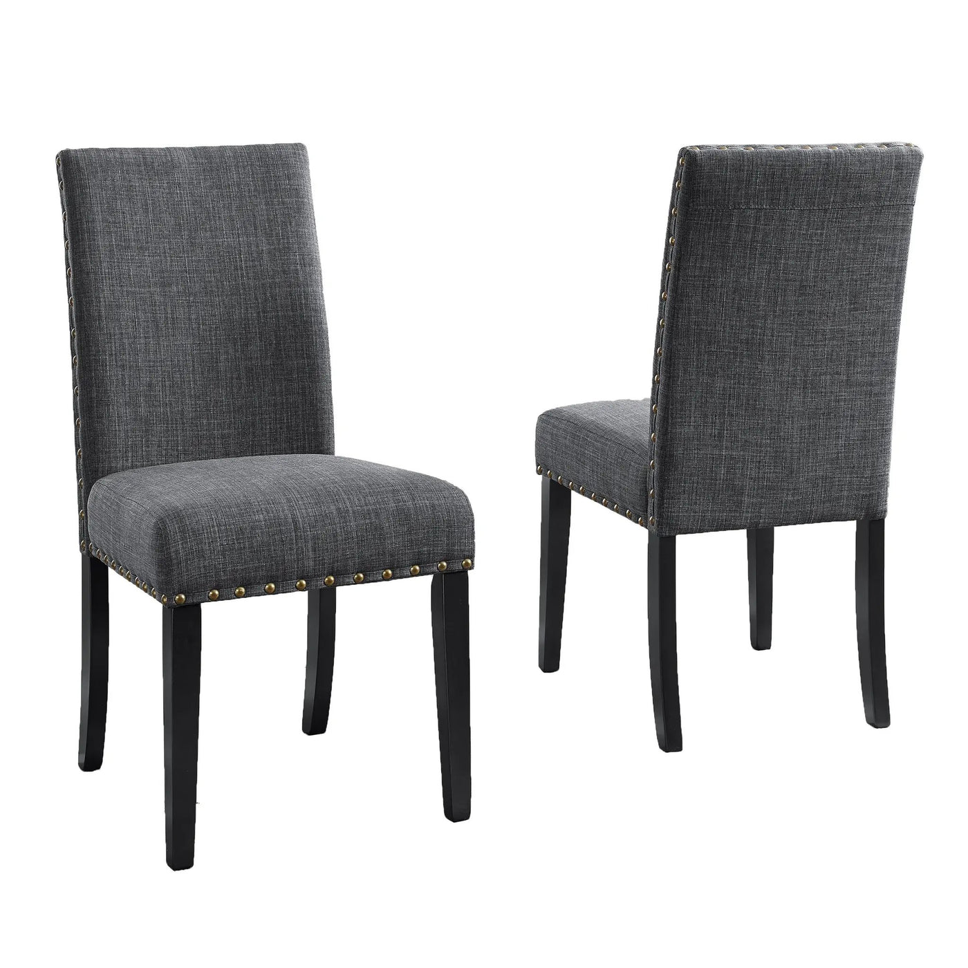 Eleanor Upholstered Dining Chairs with Nailhead Trim - Set of 2 by HouseOfZazla