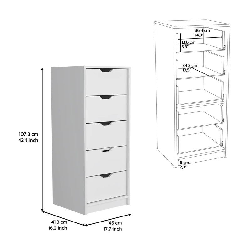 5-Drawer Slim Dresser by HouseOfZazla