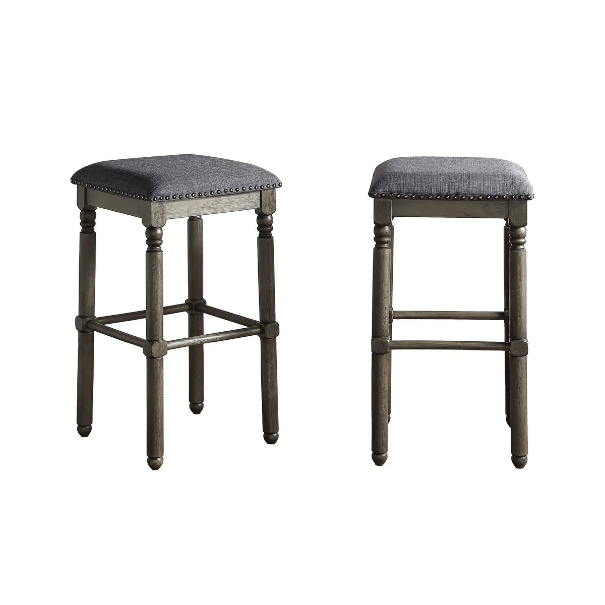 Arnhem Wood Upholstered Bar Stools, Set of 2 by HouseOfZazla