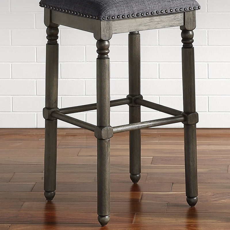 Arnhem Wood Upholstered Bar Stools, Set of 2 by HouseOfZazla
