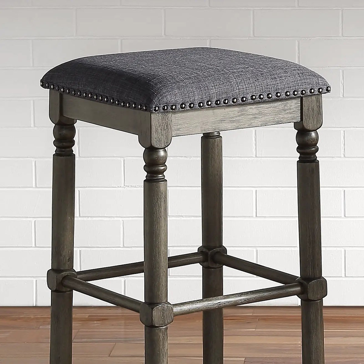Arnhem Wood Upholstered Bar Stools, Set of 2 by HouseOfZazla