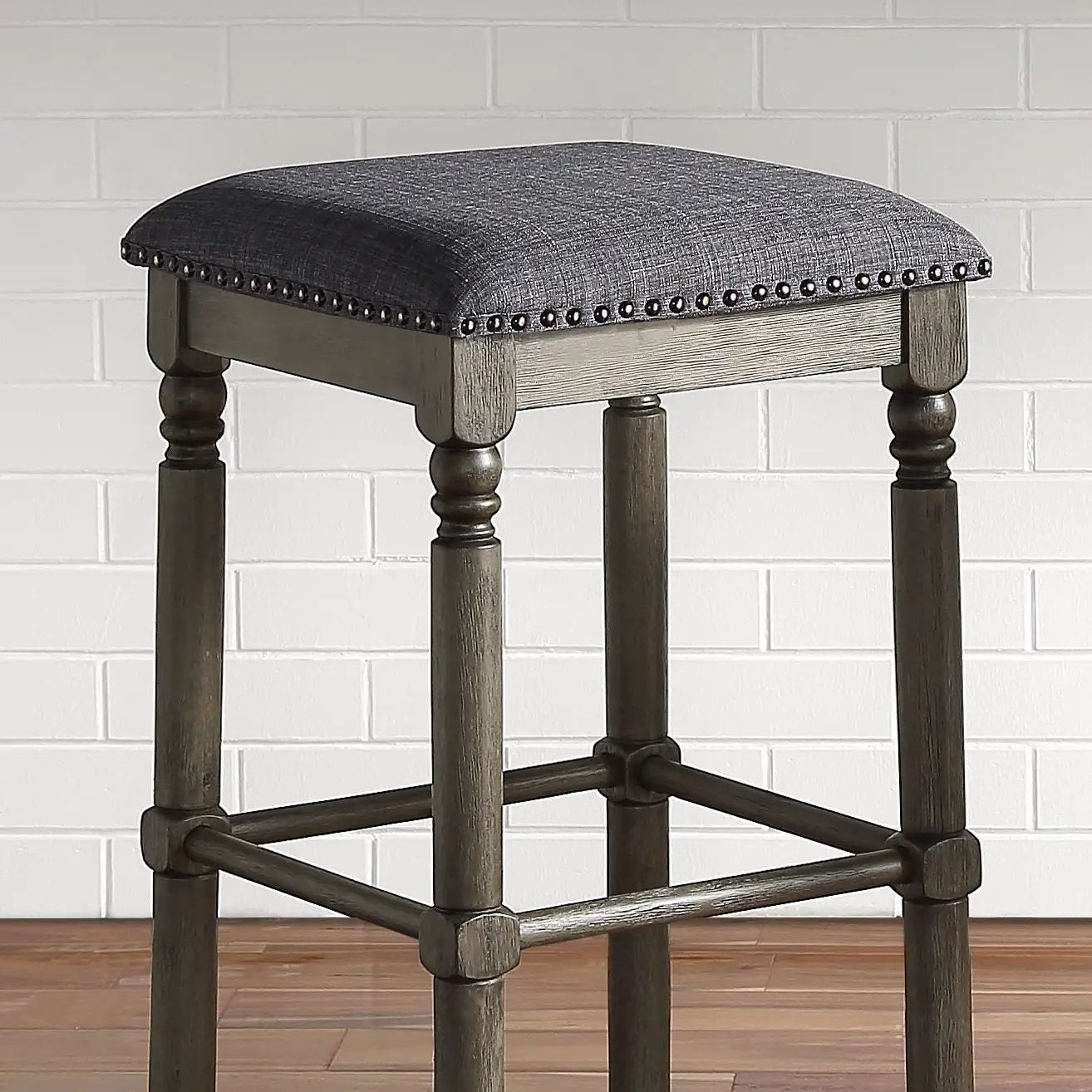 Arnhem Wood Upholstered Swivel Counter Height Stool, Set of 2 by HouseOfZazla