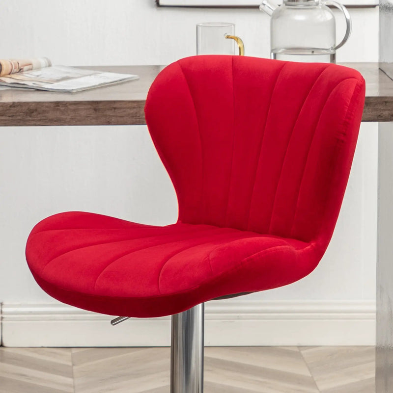 Ellston Upholstered Adjustable Swivel Barstools by HouseOfZazla