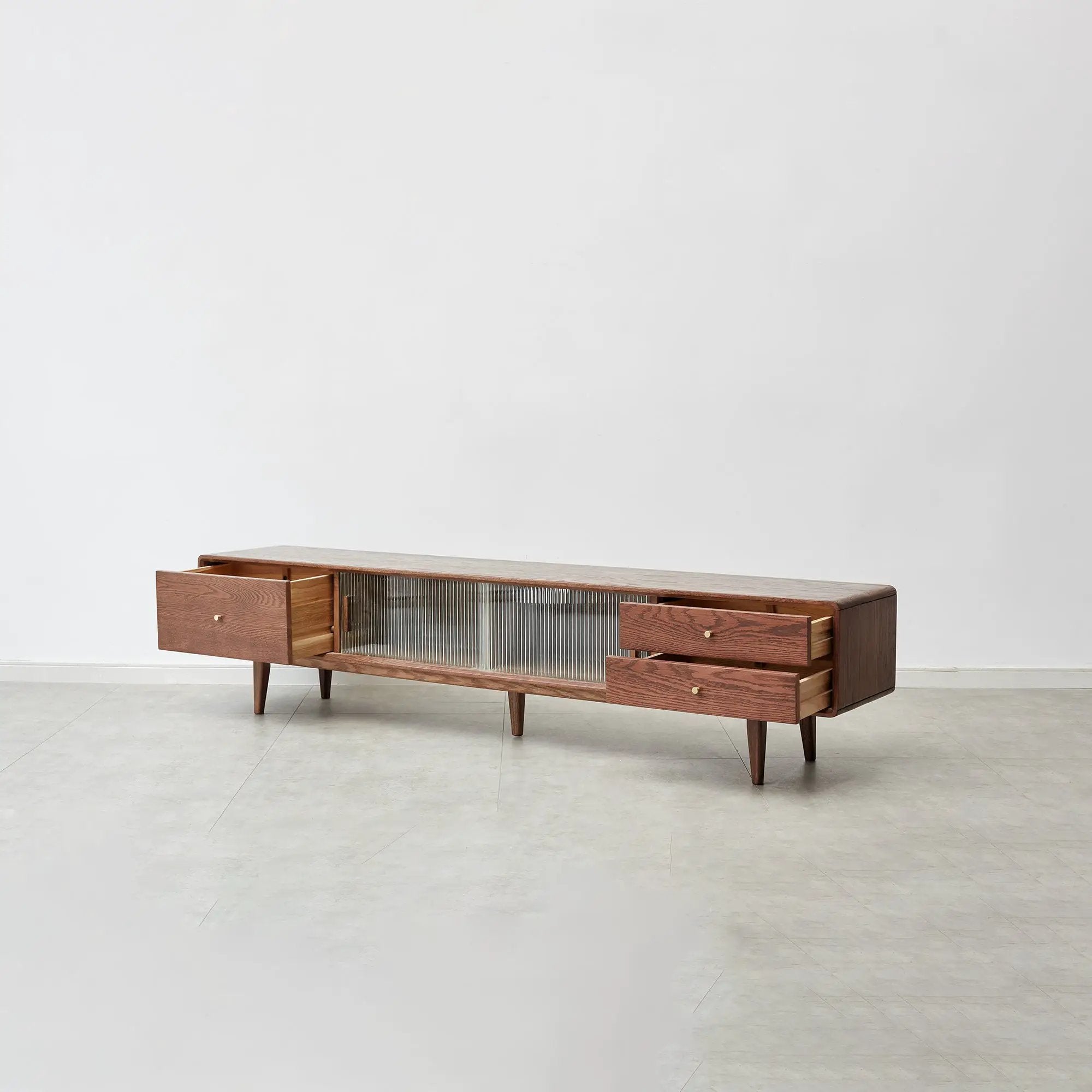 Walnut Color North America A Grade Solid TV Cabinet by HouseOfZazla