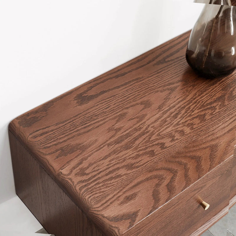 Walnut Color North America A Grade Solid TV Cabinet by HouseOfZazla