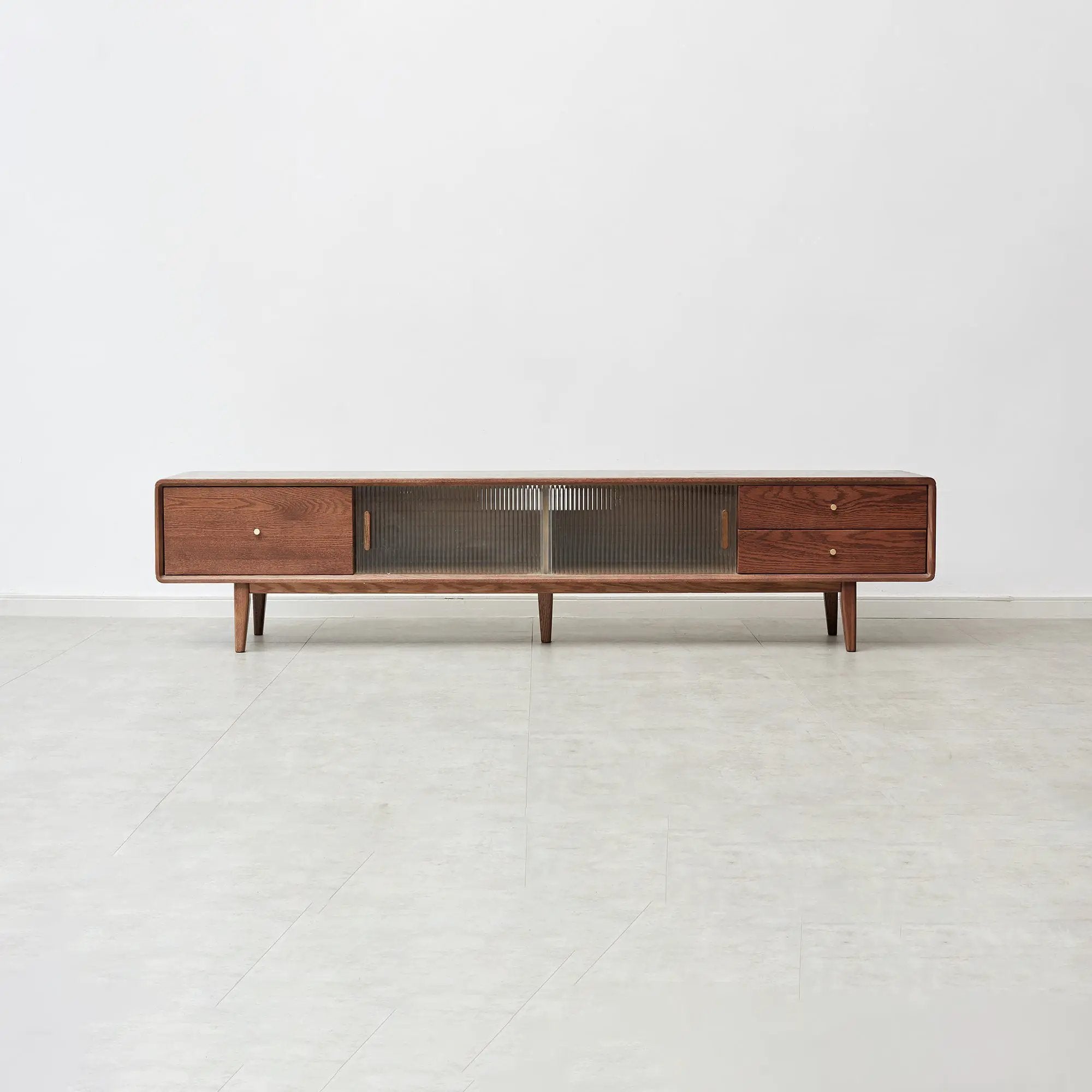 Walnut Color North America A Grade Solid TV Cabinet by HouseOfZazla