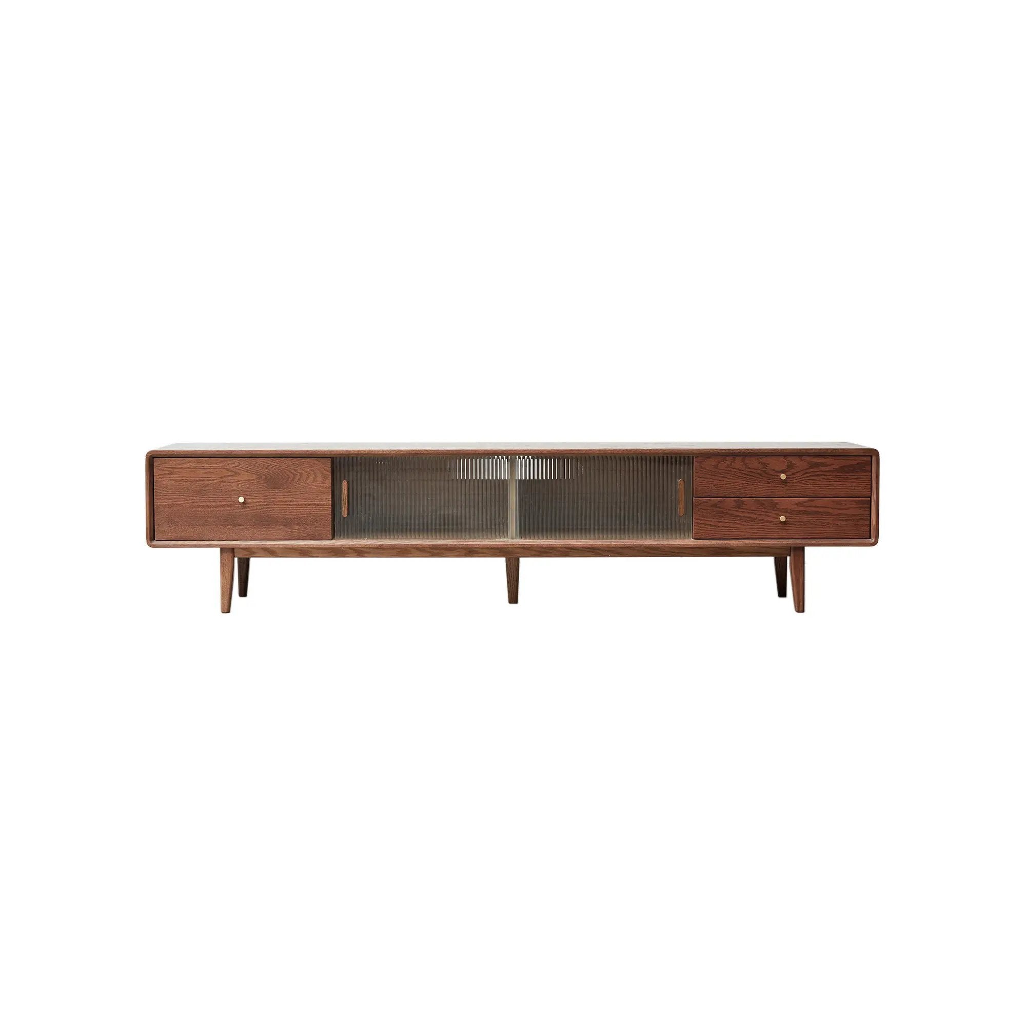Walnut Color North America A Grade Solid TV Cabinet by HouseOfZazla