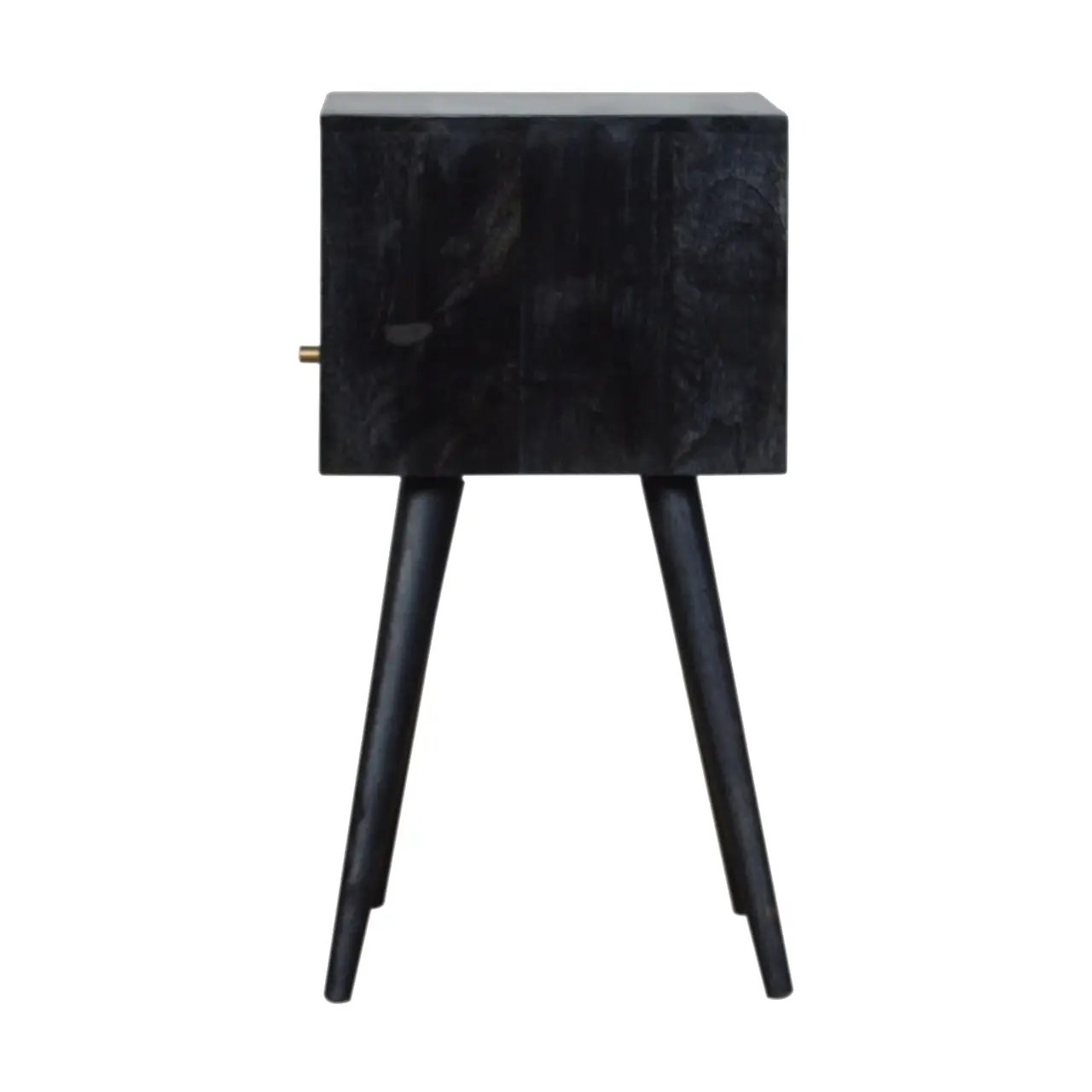 Solid Wood, Mini Nightstand, 1-Drawer, 1 Open-Slot, Ash by HouseOfZazla
