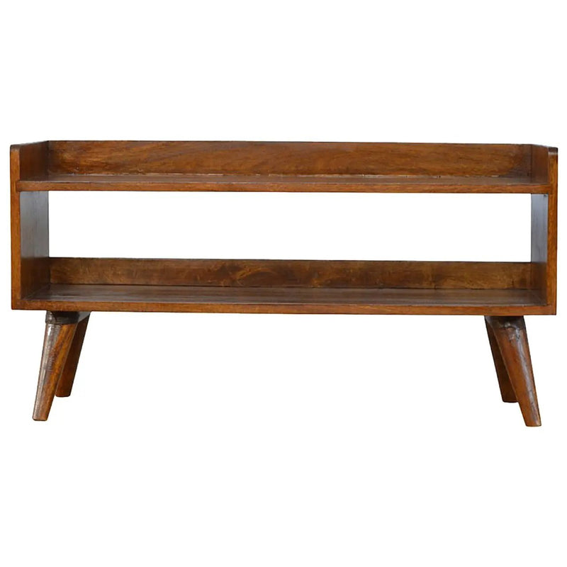 Solid Wood Nordic Storage Bench in Chestnut by HouseOfZazla