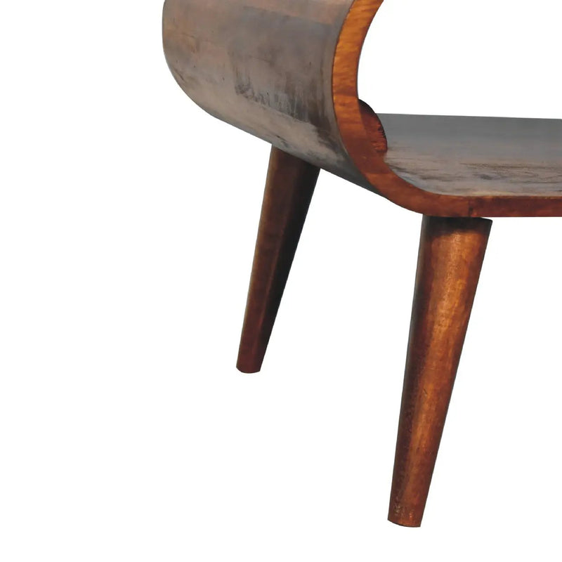 Open Chestnut Coffee Table, Nordic Legs by HouseOfZazla