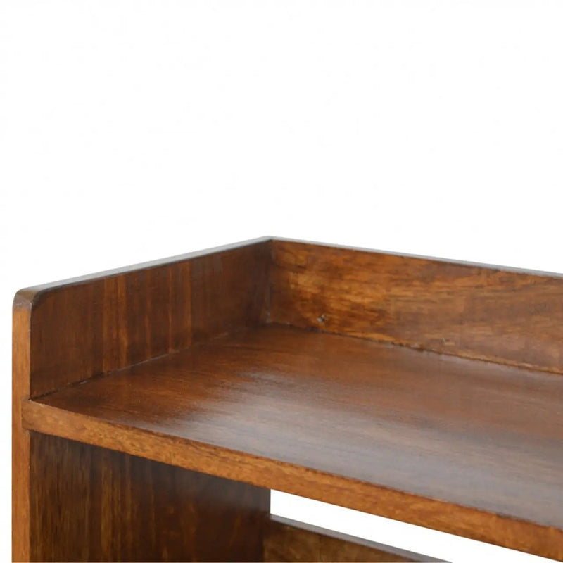 Solid Wood Nordic Storage Bench in Chestnut by HouseOfZazla