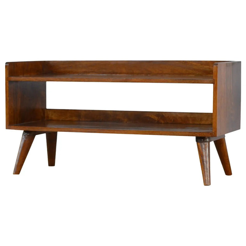 Solid Wood Nordic Storage Bench in Chestnut by HouseOfZazla