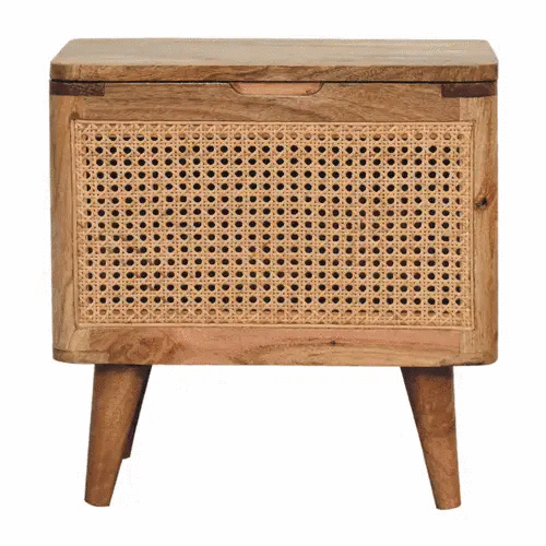 Soli Wood Larissa Lid-up Storage Stool, Oak-ish by HouseOfZazla