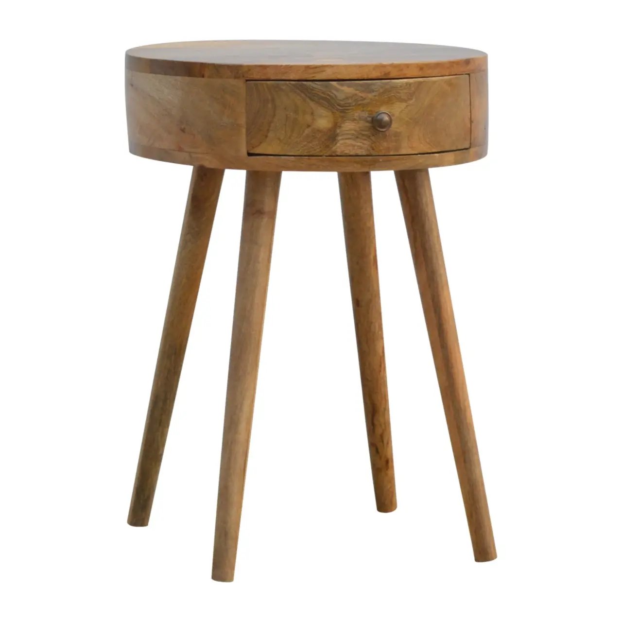 Nordic Circular Shaped Bedside, 1-Drawer by HouseOfZazla