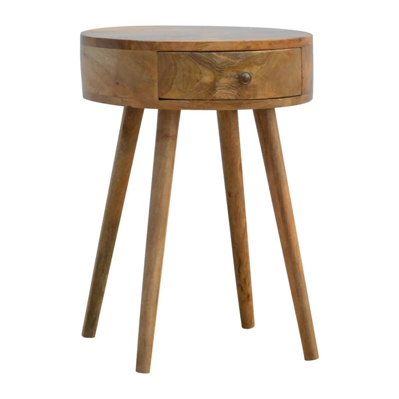 Nordic Circular Shaped Bedside, 1-Drawer by HouseOfZazla