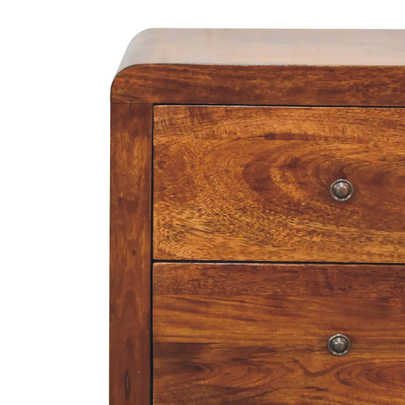 Naya Nightstand, 3-Drawers, Chestnut by HouseOfZazla