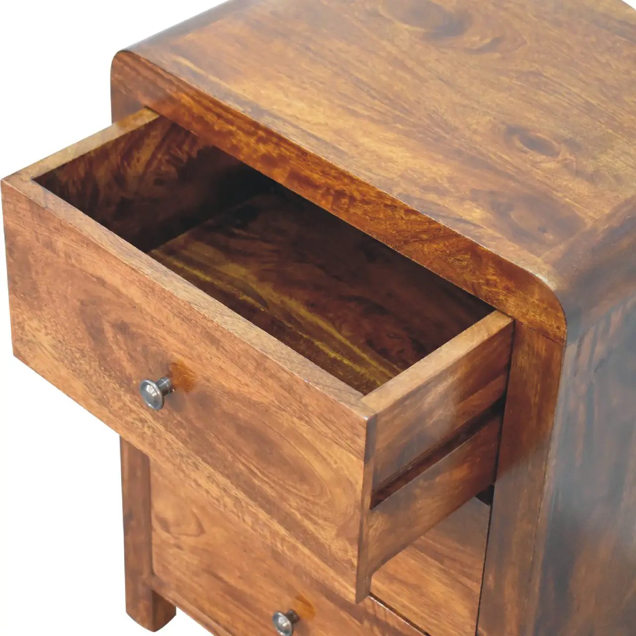 Naya Nightstand, 3-Drawers, Chestnut by HouseOfZazla