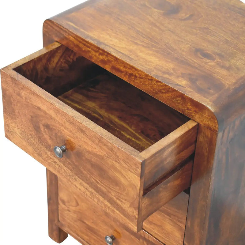 Naya Nightstand, 3-Drawers, Chestnut by HouseOfZazla