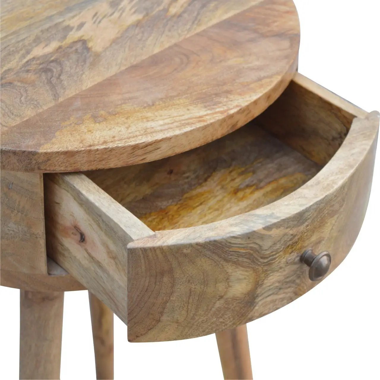 Nordic Circular Shaped Bedside, 1-Drawer by HouseOfZazla