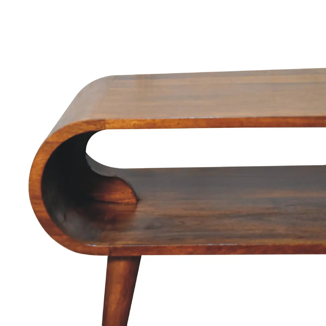 Open Chestnut Coffee Table, Nordic Legs by HouseOfZazla