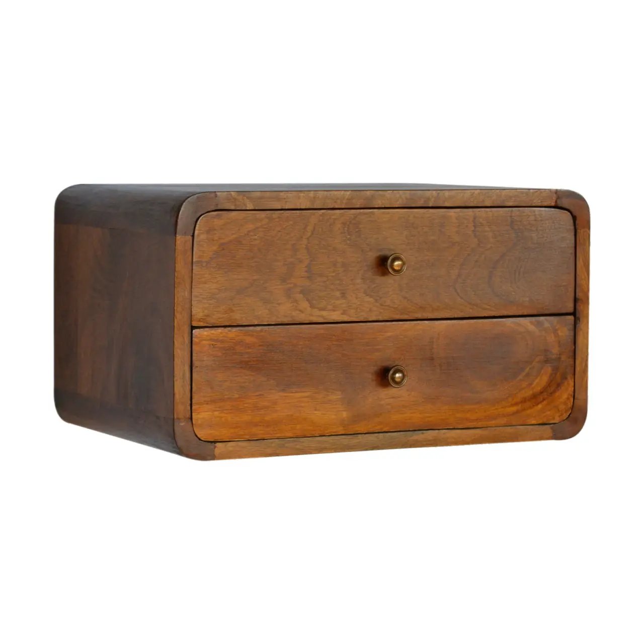 Floating Curved Chestnut Bedside by HouseOfZazla