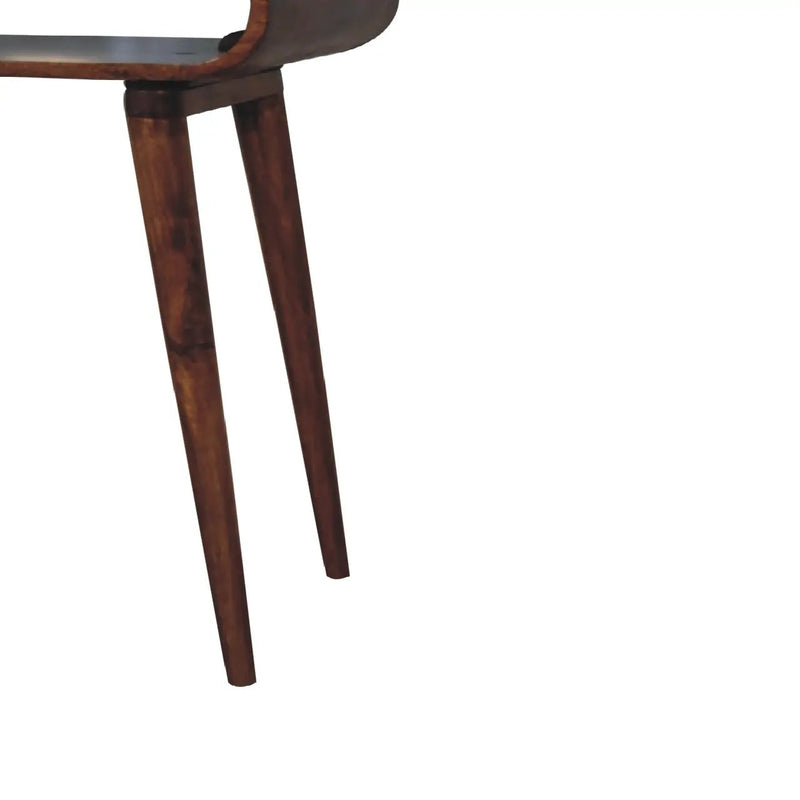 Solid Wood Amaya Nordic Style Console Table, Open Storage, Chestnut by HouseOfZazla