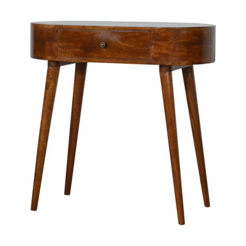 Solid Wood Albion Console, 1 Drawer, Chestnut by HouseOfZazla