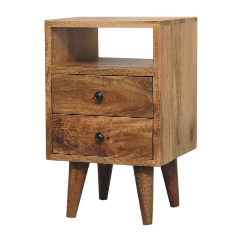 Solid Wood Mini Oak-ish Classic Nightstand by HouseOfZazla