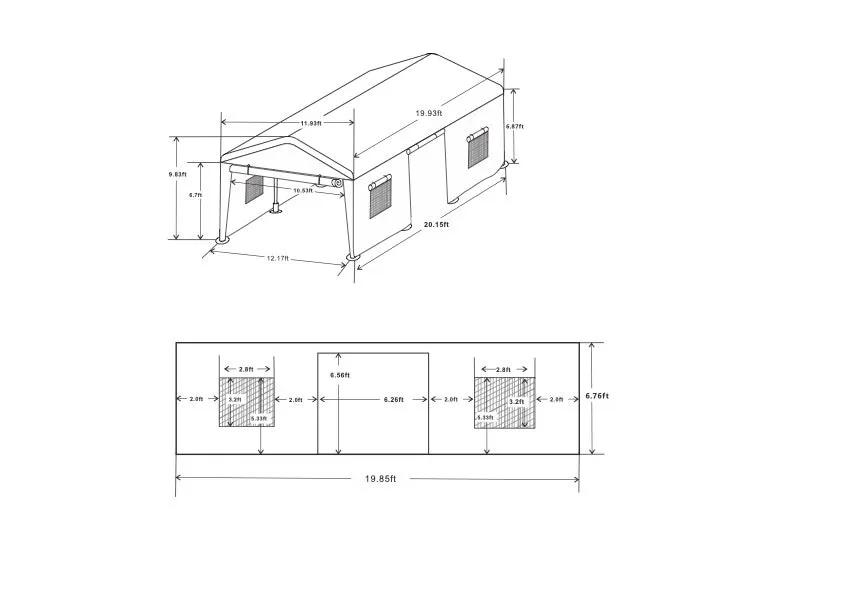 12x20 Feet Heavy Duty Outdoor Portable Garage Tent by HouseOfZazla