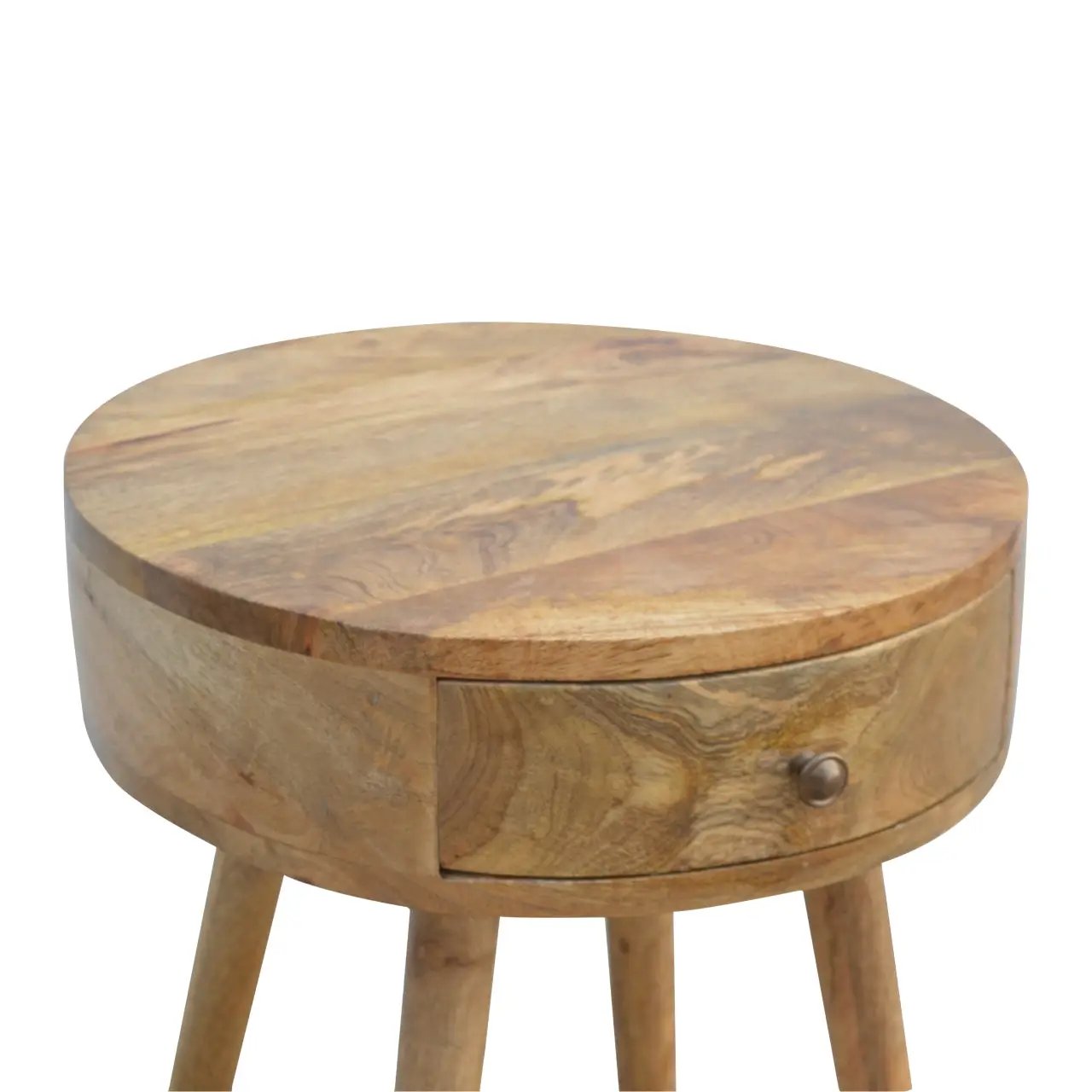 Nordic Circular Shaped Bedside, 1-Drawer by HouseOfZazla