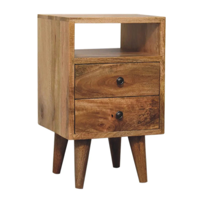Solid Wood Mini Oak-ish Classic Nightstand by HouseOfZazla