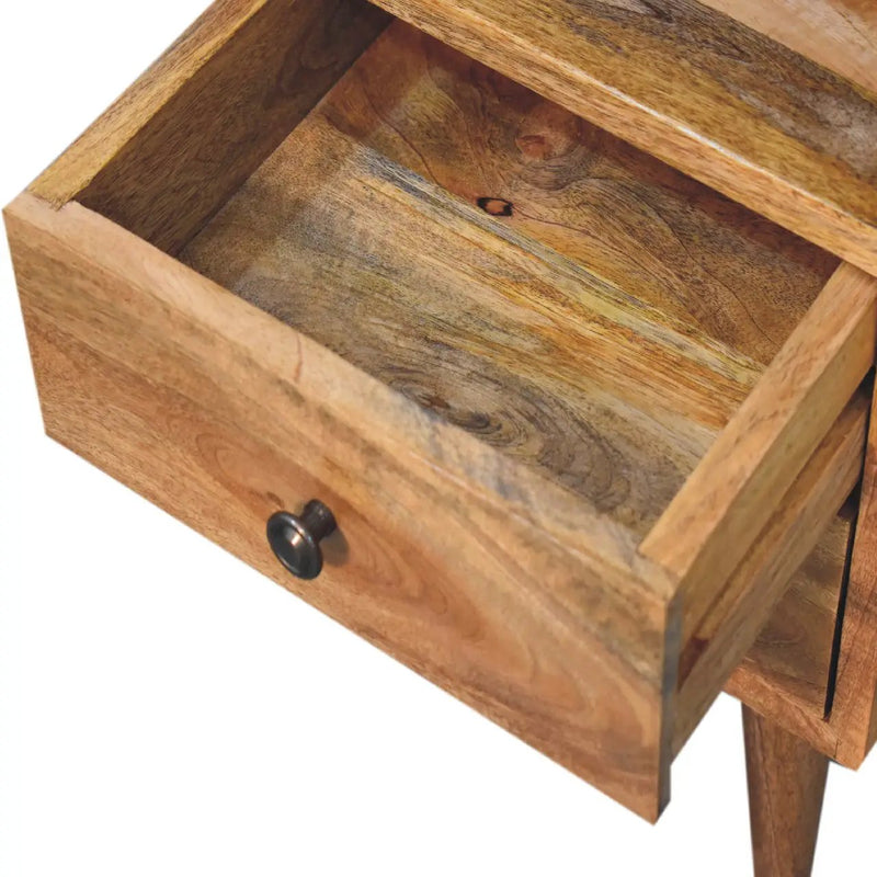 Solid Wood Mini Oak-ish Classic Nightstand by HouseOfZazla