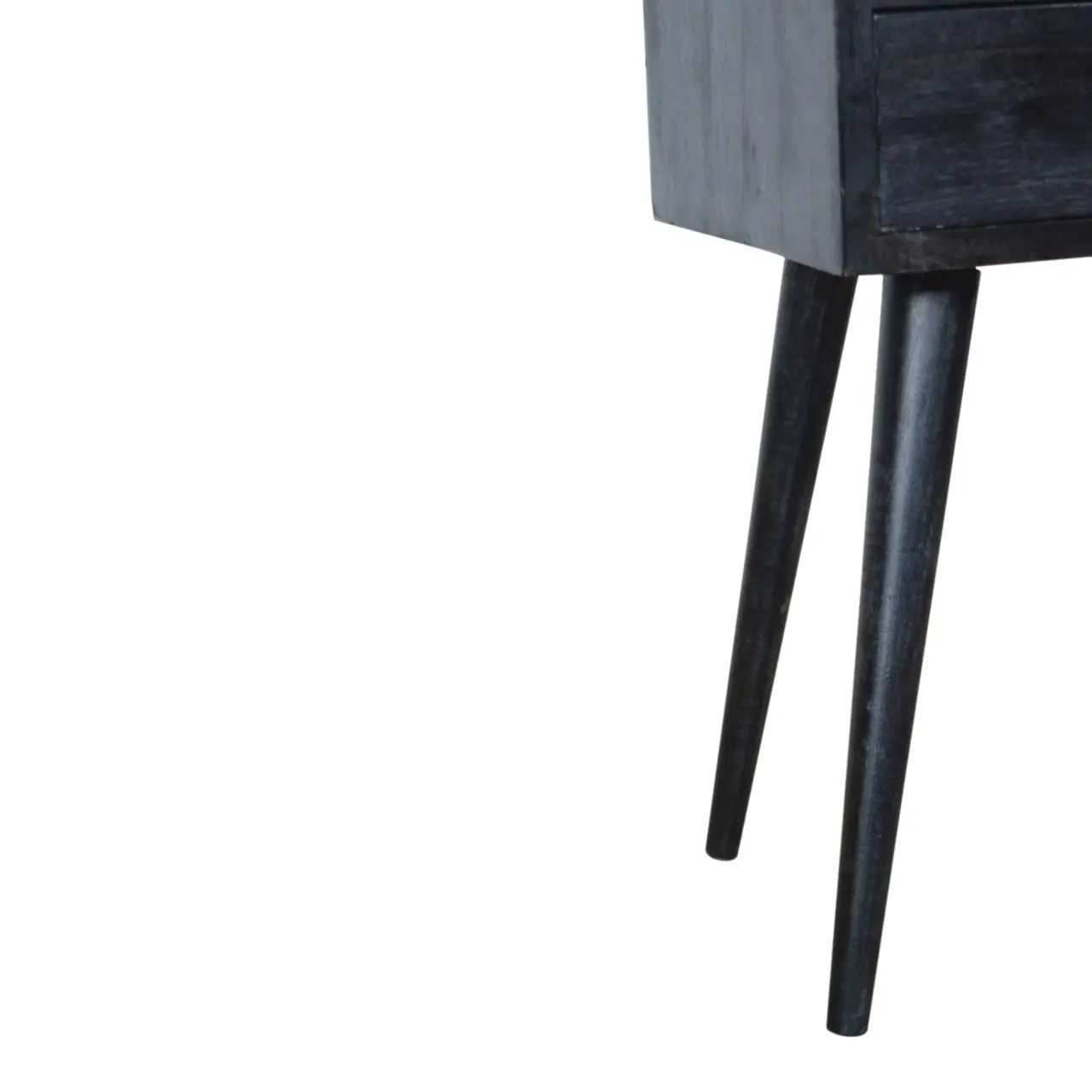 Solid Wood, Mini Nightstand, 1-Drawer, 1 Open-Slot, Ash by HouseOfZazla