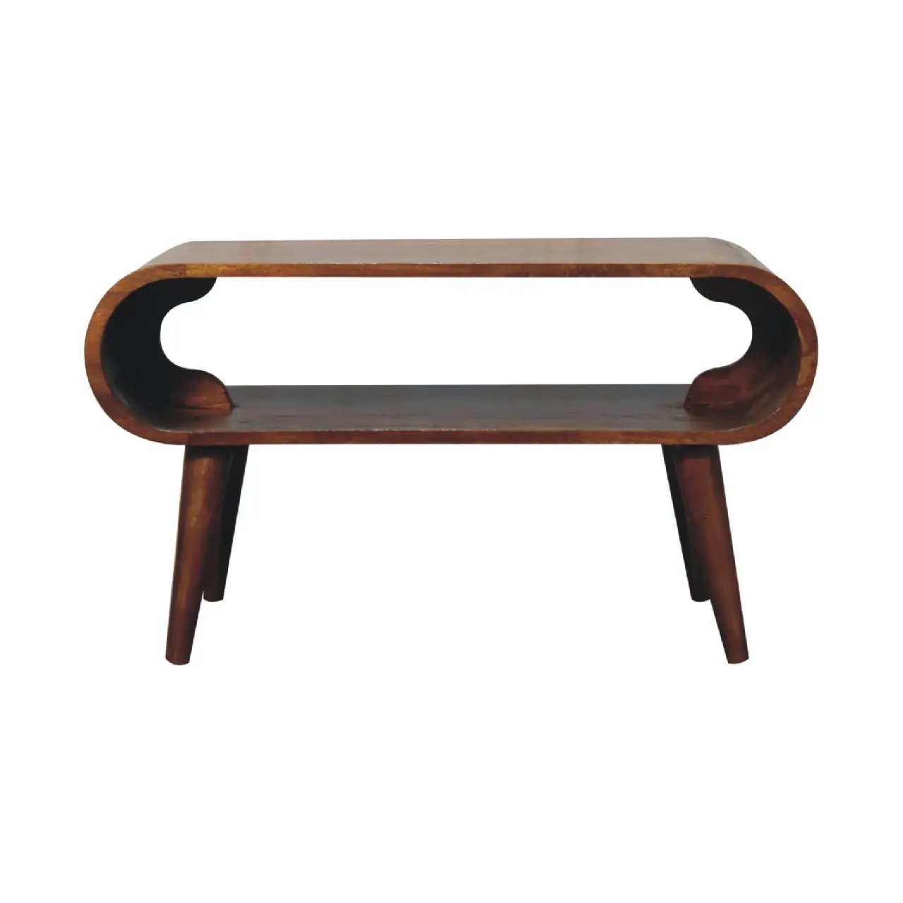 Open Chestnut Coffee Table, Nordic Legs by HouseOfZazla